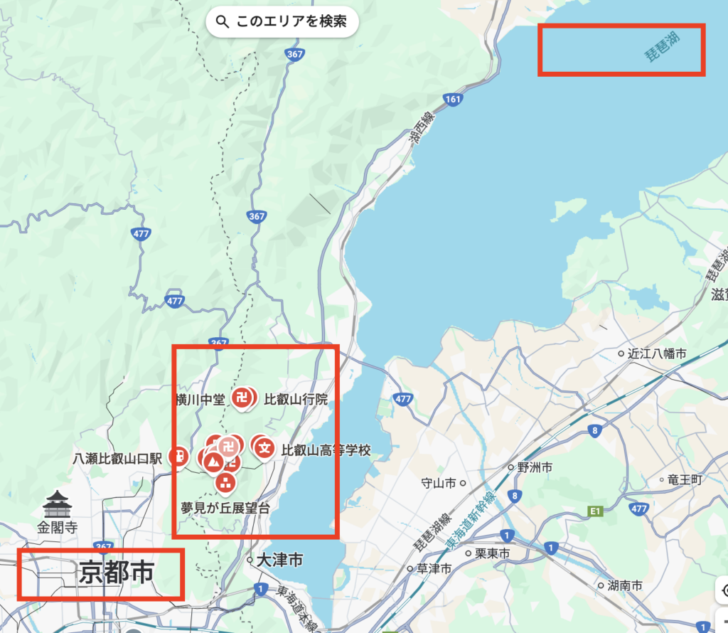 比叡山の地図